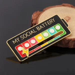 Pin My Social Battery (Black)