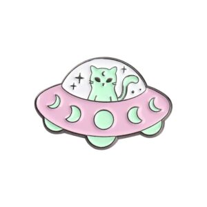 Pin Pink Alien Cat