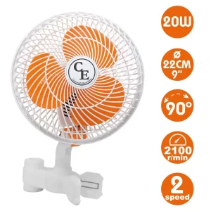 CORNWALL ELECTRONICS - Ventilador de pinza oscilante (22 cm / 20 W)