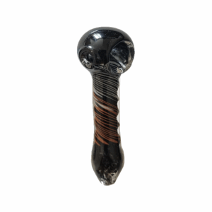 Pipa Borosilicato 9 cm (Negro / Blanco / Naranjo)
