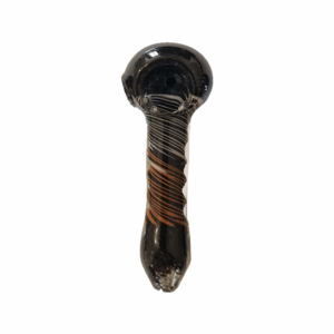Pipa Borosilicato 9 cm (Negro / Blanco / Naranjo)
