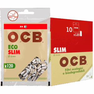 OCB - Display Filtros Slim Eco (6 mm) (10 sobres x 120 filtros)