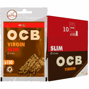 OCB - Display Filtros Slim Virgin (6 mm) (10 sobres x 150 filtros)
