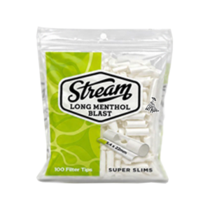 STREAM - Filtros Super Slim Long Click Mentol (5.4x22 mm)