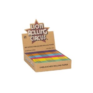LION ROLLING CIRCUS - Display Papelillos Sin blanquear (King Size) (24 libros x 50 papelillos)