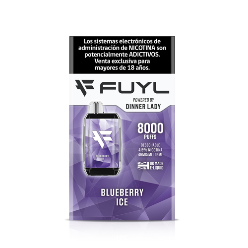 FUYL - Vaper 4.5% Nicotina 15 ml 8.000 puff (Arándano Ice) - Imagen 2