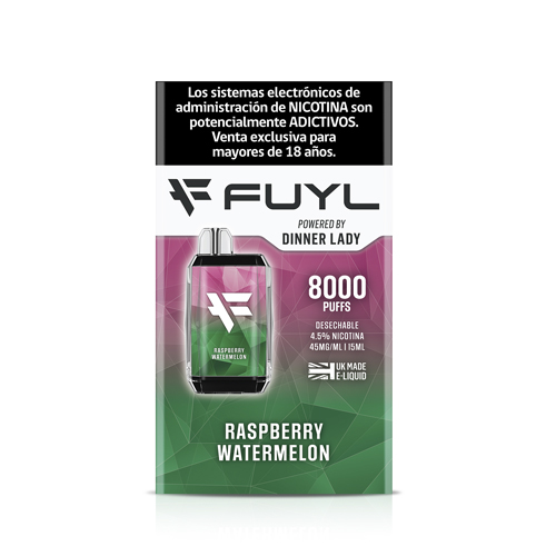 FUYL - Vaper 4.5% Nicotina 15 ml 8.000 puff (Frambuesa Sandía) - Imagen 2