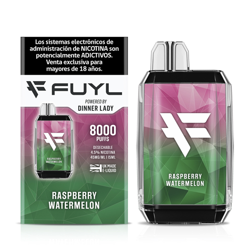 FUYL - Vaper 4.5% Nicotina 15 ml 8.000 puff (Frambuesa Sandía)