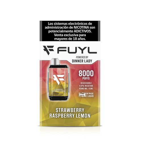 FUYL - Vaper 4.5% Nicotina 15 ml 8.000 puff (Frutilla Frambuesa Limón)