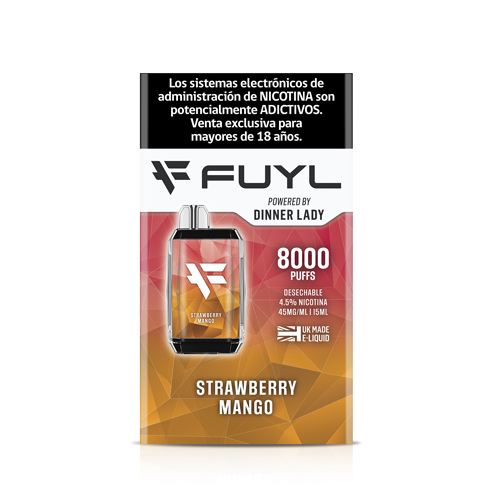 FUYL - Vaper 4.5% Nicotina 15 ml 8.000 puff (Frutilla Mango) - Imagen 2