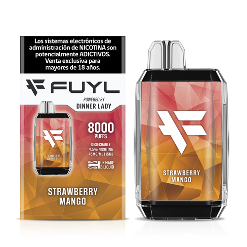 FUYL - Vaper 4.5% Nicotina 15 ml 8.000 puff (Frutilla Mango) - Imagen 3