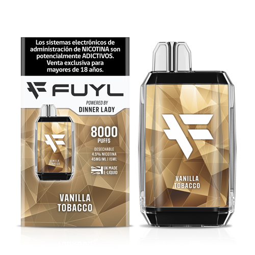 FUYL - Vaper 4.5% Nicotina 15 ml 8.000 puff (Vainilla Tabaco) - Imagen 3
